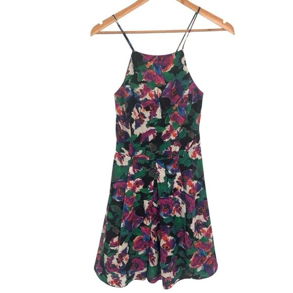 Adelyn Rae green and magenta dress size small - Picture 1 of 6